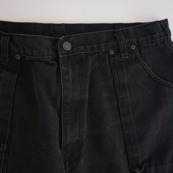 Dickies Black Heavyweight Cotton Double Knee Painter Carpenter Pants Size 38X30 - Picture 9 of 13